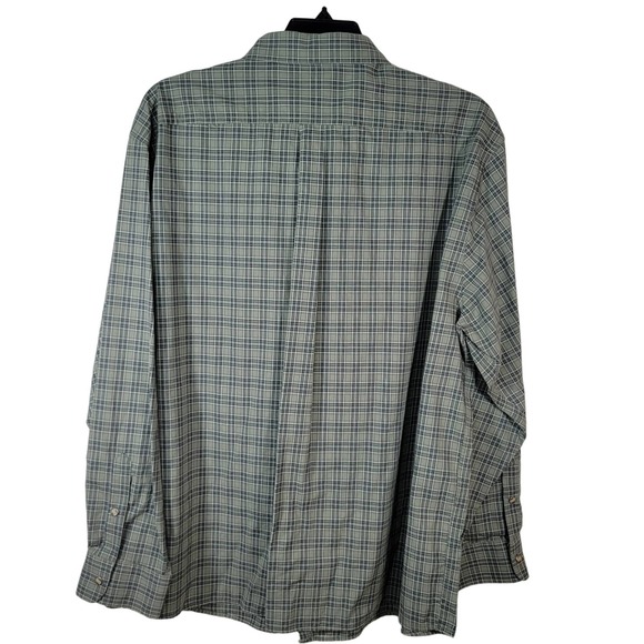 ROWM Shirt 2XB Snap Closure Long Sleeve Plaid Check Collar New NWT Green Big - Picture 7 of 7